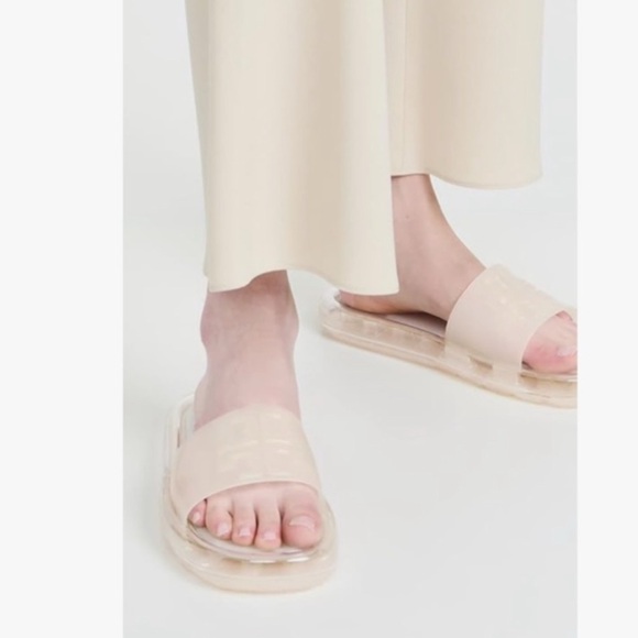 NWT Tory Burch Cream Slide Sandals - Picture 2 of 4